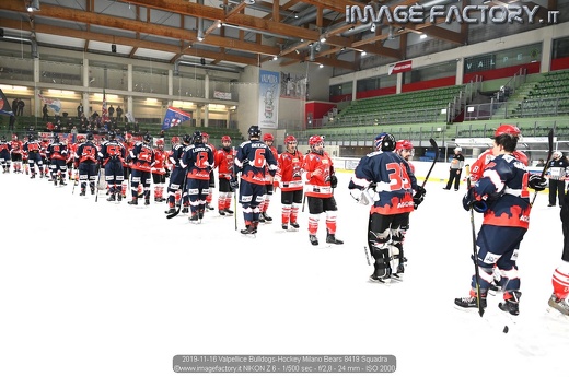 2019-11-16 Valpellice Bulldogs-Hockey Milano Bears 8419 Squadra